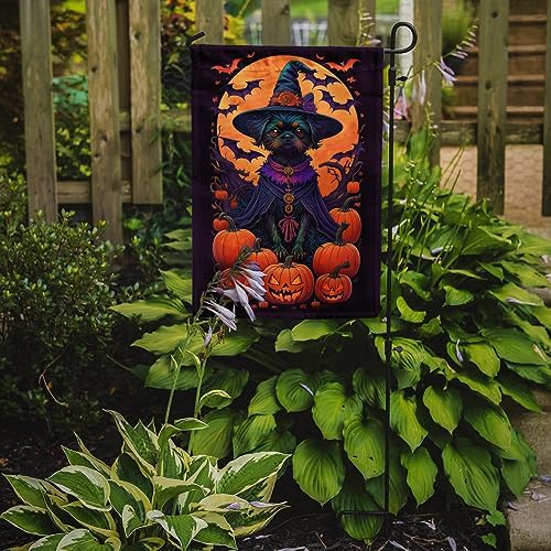 Caroline's Treasures DAC1466GF Affenpinscher Witchy Halloween Garden Flag Mailbox Flag Decorative Yard Flag Banner Outside Patio Artwork Yard Flower Beds, Garden Size, Multicolor