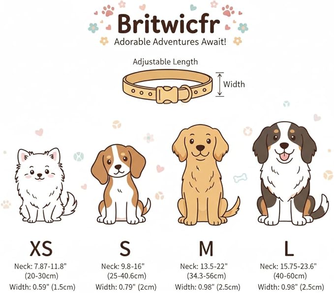 Blue Dog Collar for Large Dogs, Boy Girl Dog Collar - Image 4