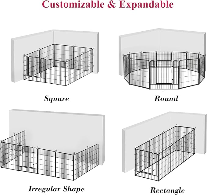 Dog Playpen Outdoor Dog Fence for Yard, 32inch 24 Panels Dog Pens Outside - Image 5
