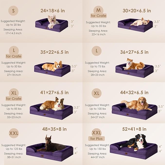 EHEYCIGA Orthopedic Dog Beds for Large Dogs, Waterproof Memory Foam Large Pet - Image 2