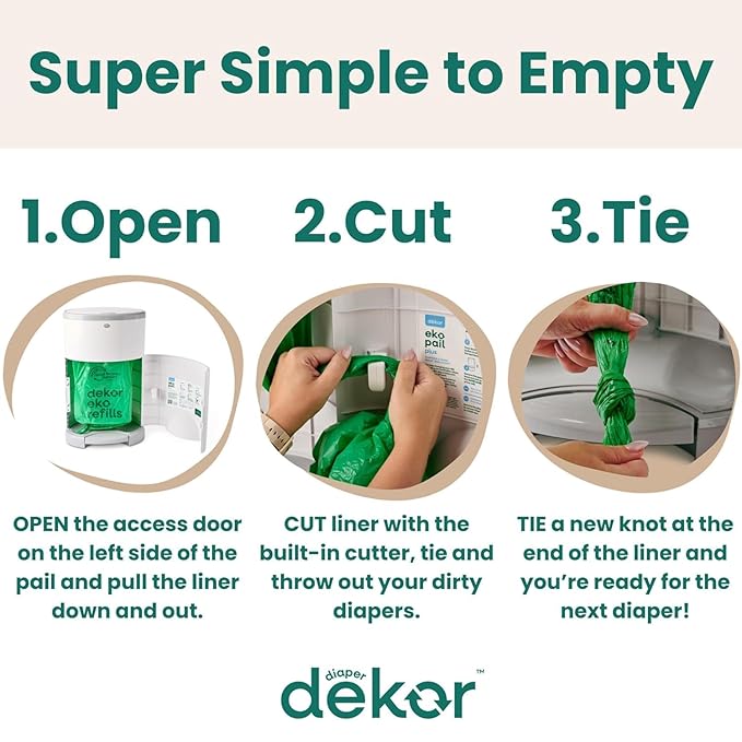 Diaper Dekor EKO MINI Diaper Pail, ONLY Eco-Friendly Diaper Pail Made - Image 4