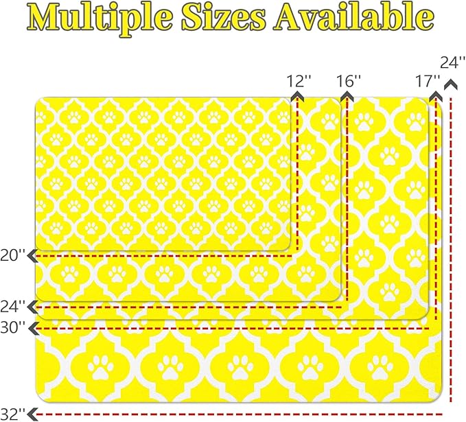 Dog Food Mat 17X30 Inch Pet Feeding Absorbent Mats - Image 4