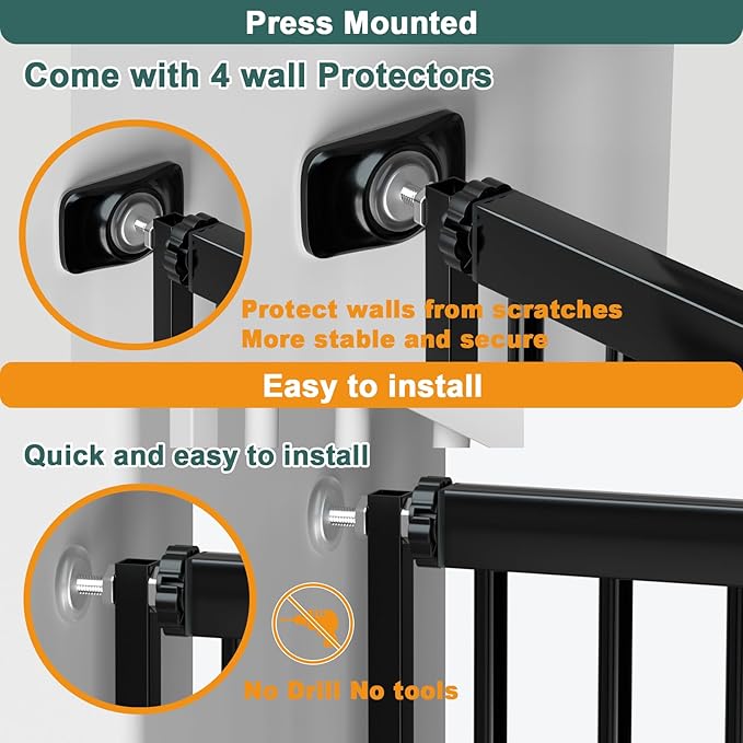 40.55" Tall, 34.05-45.86 Inch Wide, 1.37" Ultra Narrow Spacing Dog Pet Baby - Image 4