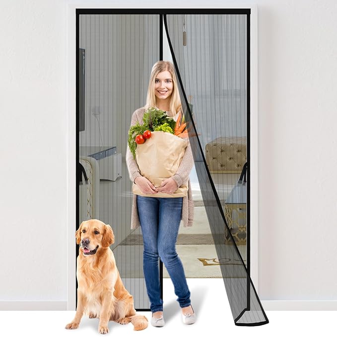 Magnetic Screen Door -Fit for Door Size:32x78 Inch, Screen Door Size by Iduontis