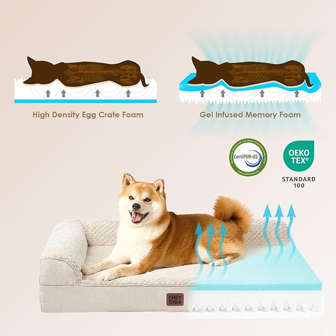 EHEYCIGA Large Dog Bed Memory Foam - Image 4
