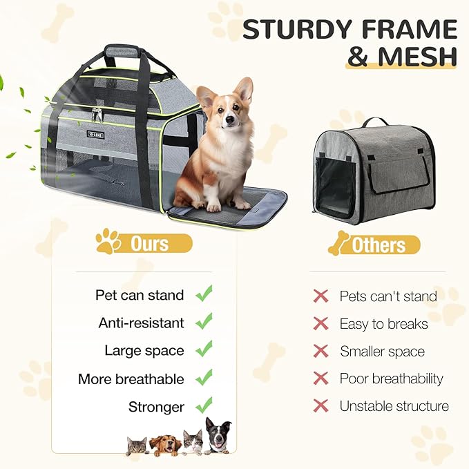 Lekereise Top-Expandable Pet Carrier 18x11x11Inch Delta American United Airline - Image 8