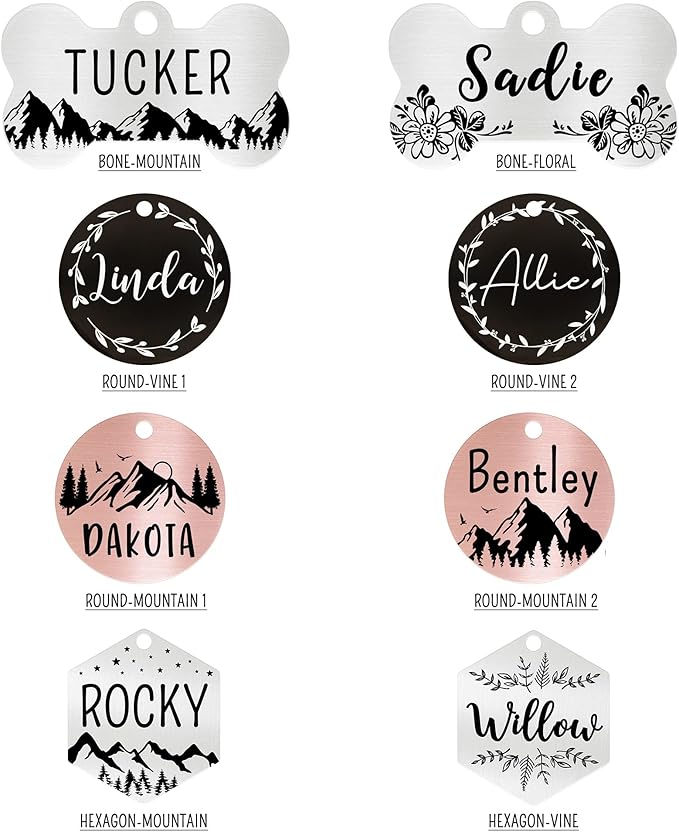 Ultra Joys Stainless Steel Dog ID Tag Personalized Front & Back Engraving - Image 5