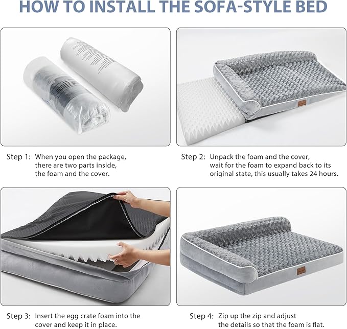 BFPETHOME Orthopedic Dog Bed for Large Dogs-Big Waterproof Sofa Dog Bed - Image 5