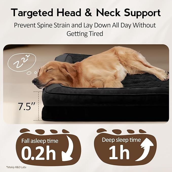 Large Dog Bed - XL Orthopedic Egg-Crate Memory Foam Dog Beds - Image 3