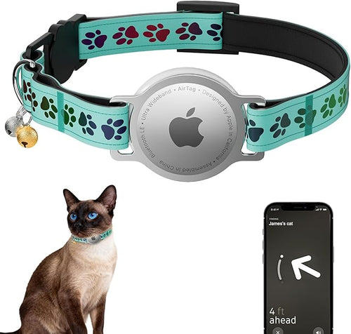 AirTag Cat Collar, Breakaway Cat Tracker Collar, Airtag Holder Compatible by Unknown