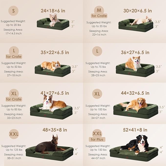 EHEYCIGA Orthopedic Dog Beds for Large Dogs, Waterproof Memory Foam Large Dog - Image 2