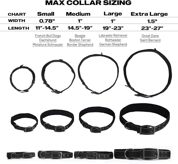 PetiFine Dog Collars for Small Dogs, Neoprene Padded Dog Collar, Reflective - Image 5