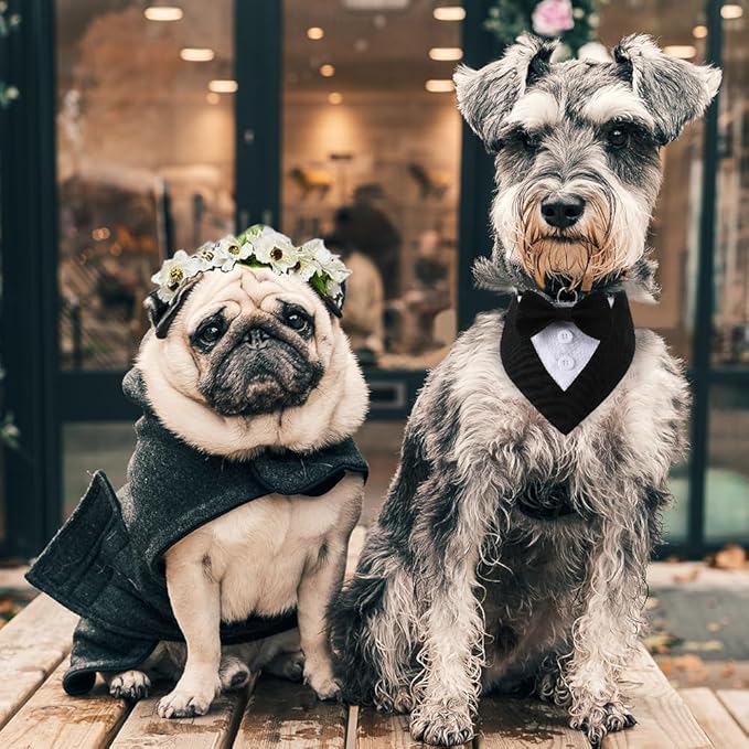 Formal Dog Tuxedo Adjustable Pet Collar - Image 6