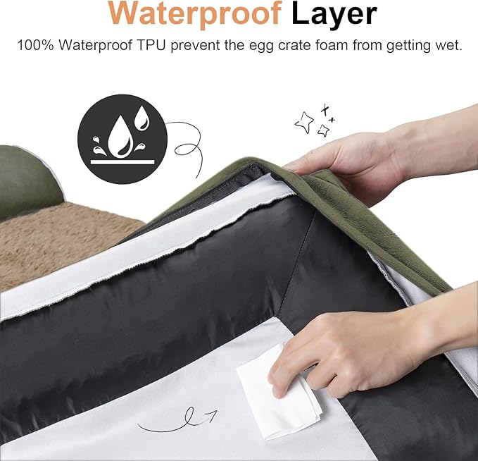 Large Dog Bed Orthopedic Washable: Beds Bolster XL Bed Large Big Dogs Egg Crate - Image 4