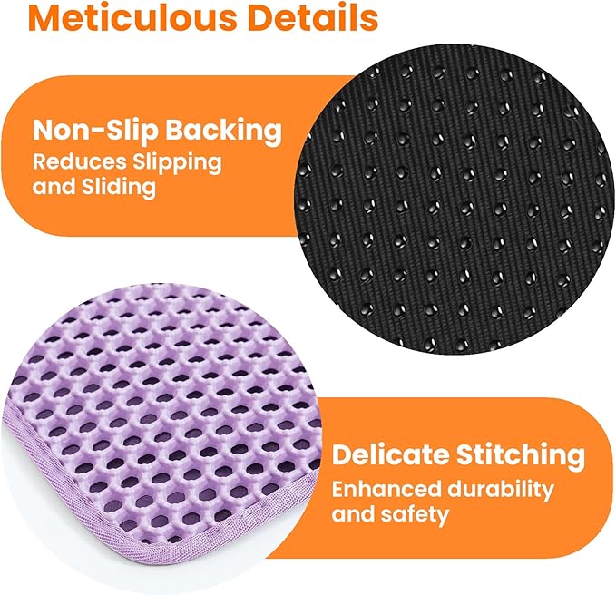 Small Cat Litter Mat, 20x14’’ Double Layer Honeycomb Cat Litter Box Mat - Image 8