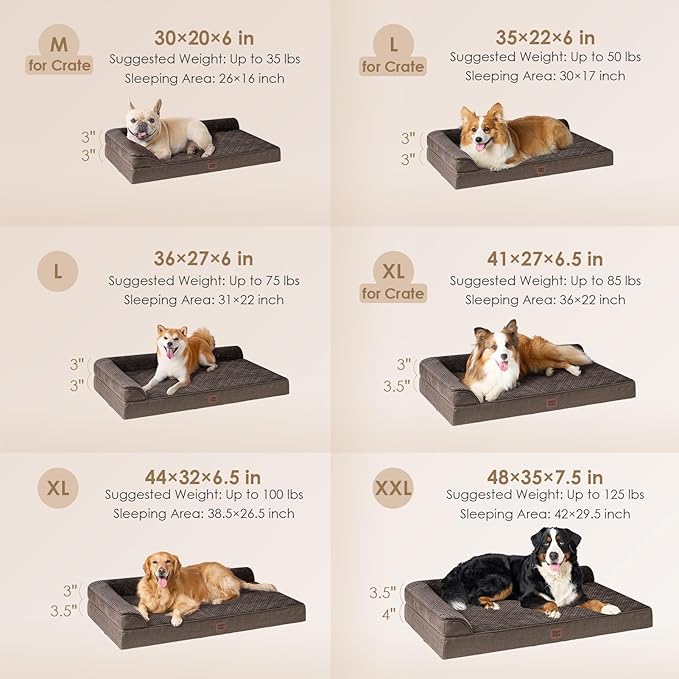 EHEYCIGA XL Dog Bed Memory Foam - Image 2