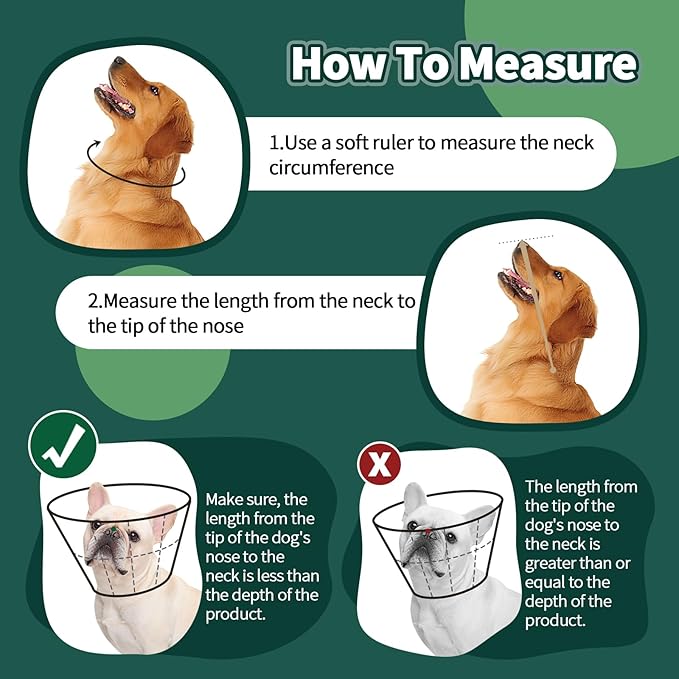 Dog Cone Collar Soft Cone for Medium Dogs After Surgery Adjustable Elizabethan - Image 3