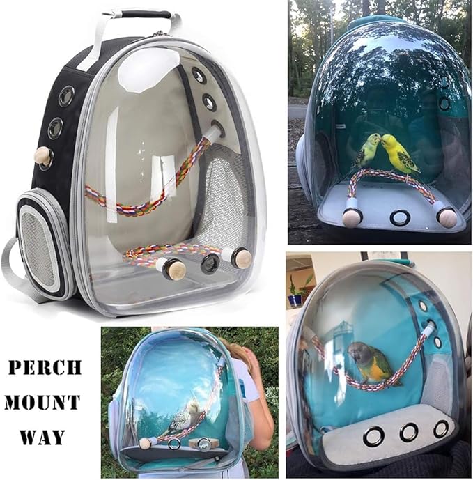 Bird Rope Stand Perch, Easy Mount on Backpack Carrier and Cage - Image 2