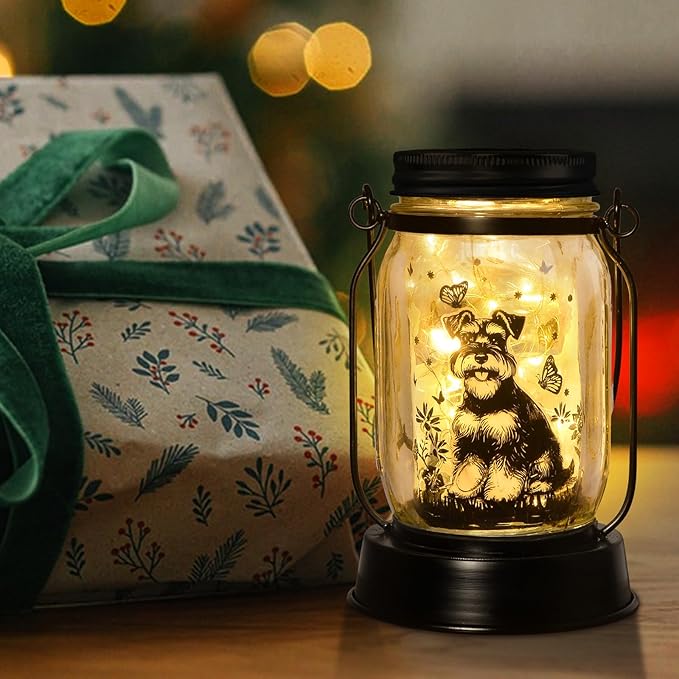 kyoryuger Schnauzer Gifts for Women/Men Schnauzer Solar Lanterns Dog Mom - Image 5