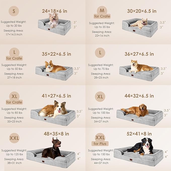EHEYCIGA Orthopedic Dog Beds for Extra Large Dogs, Waterproof Memory Foam XXL - Image 2