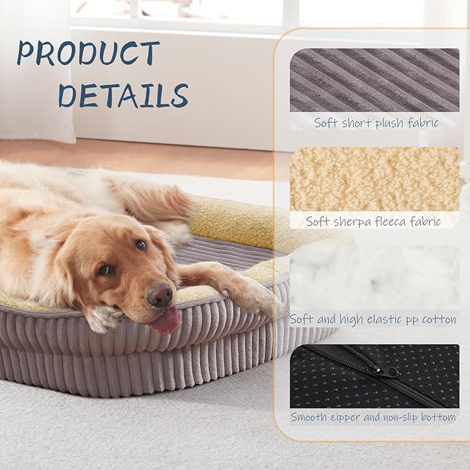 Orthopedic Dog Bed for Small Dogs Breeds, High Density Egg Crate Foam Dog Sofa - Image 3