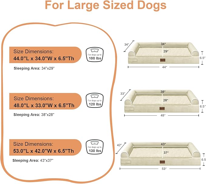 Large Dog Bed Orthopedic Washable: Beds Bolster XXL Bed Big XLarge Dogs Egg - Image 6
