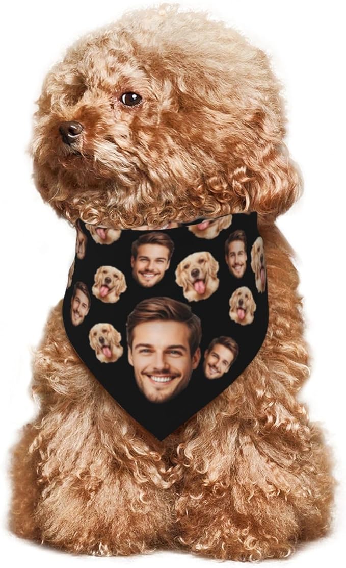 Custom Dog Bandana for Cat Dog Pet Add Your Design Personalized Neckwear - Image 4