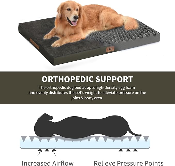 Orthopedic Dog Bed for Extra Large Dogs, XL Comfort Pet Mat for Large Sized Dog - Image 4