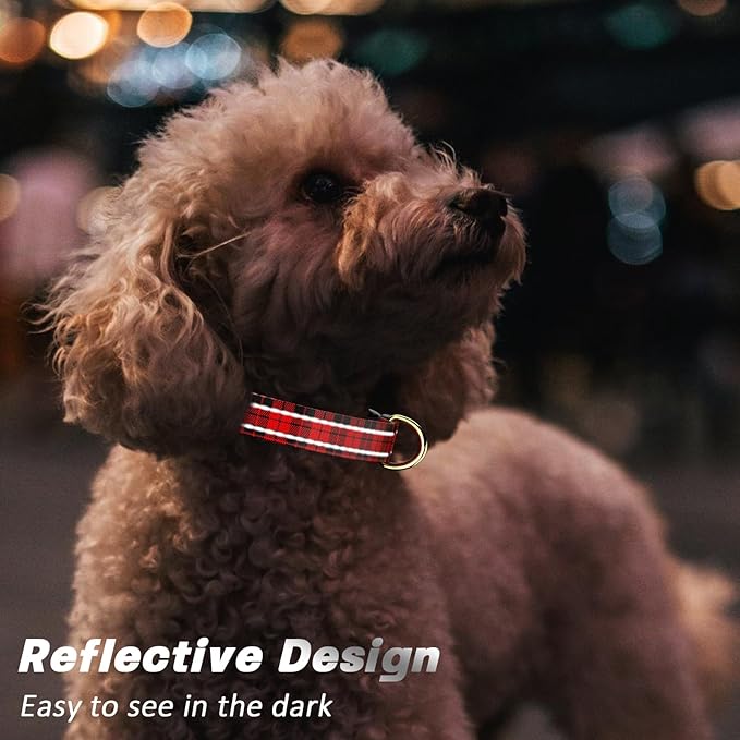 Reflective Dog Collar for Small Dogs, Cute Boho Adjustable Heavy-Duty Nylon - Image 3