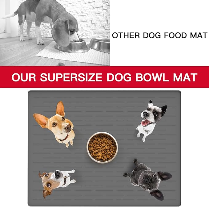 48" x 32" XXXL Largest Pet Food Mat, Silicone Dog Mats - Image 7