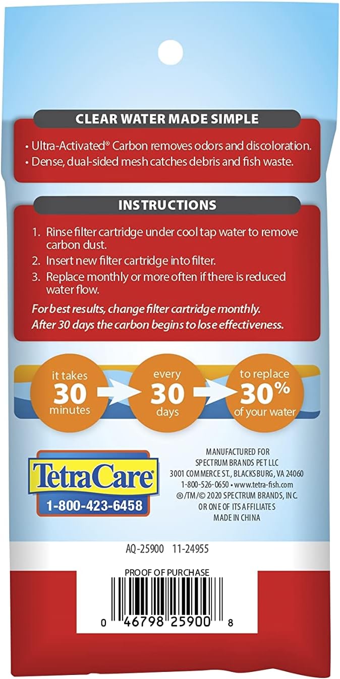 Tetra Filter Aquarium Cartidges, Removes Odors and Discoloration, Ready to Use - Image 3