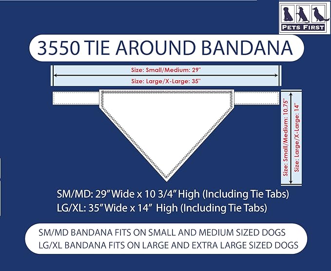 Pets First NFL New York Jets TIE Bandana, Size Small/Medium. Dog Bandana Scarf - Image 7