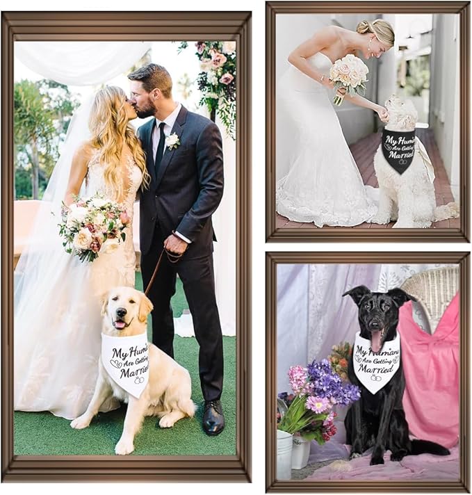 SZEE Engagement Gifts for Couples, 2 Pack My Humans are Getting Married Dog - Image 6