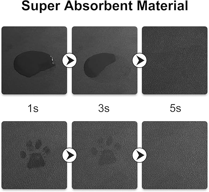 YCT Pet Cat Dog Food Mat, Non-Slip Super Absorbent, 18.1 x 11.8 inches - Image 6