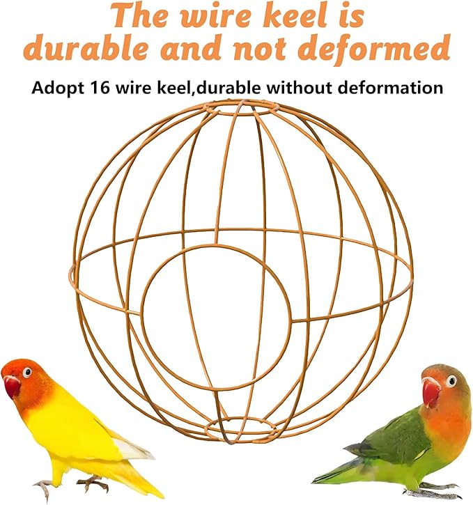 BNOSDM Rattan Bird Nest Parrot Nesting House Parakeet Hanging Swing Soft - Image 3