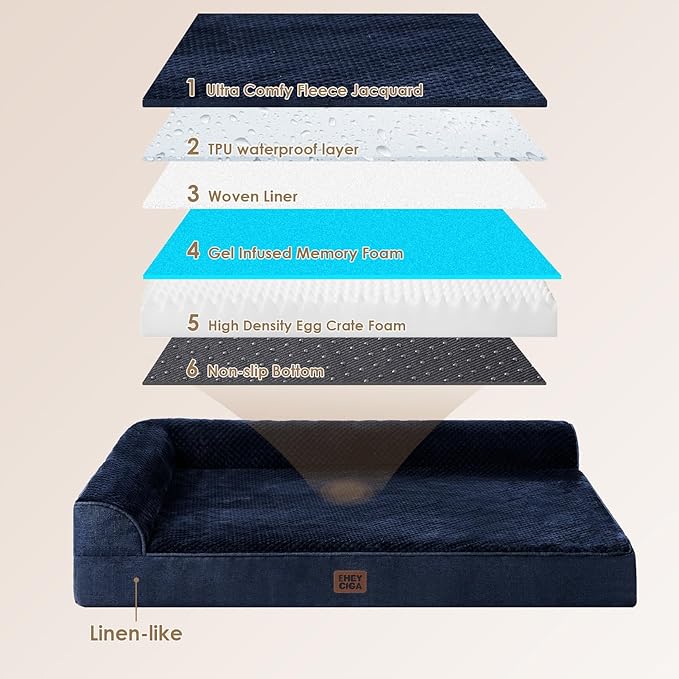 EHEYCIGA XXL Dog Bed Memory Foam, Orthopedic Giant Dog Bed Jumbo - Image 5