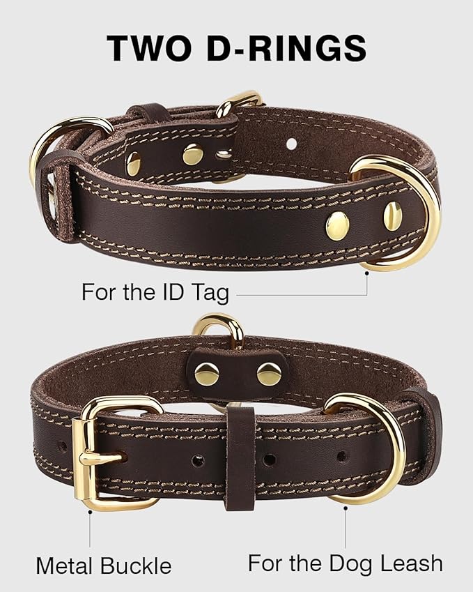 Joytale Genuine Leather Dog Collar - Image 3