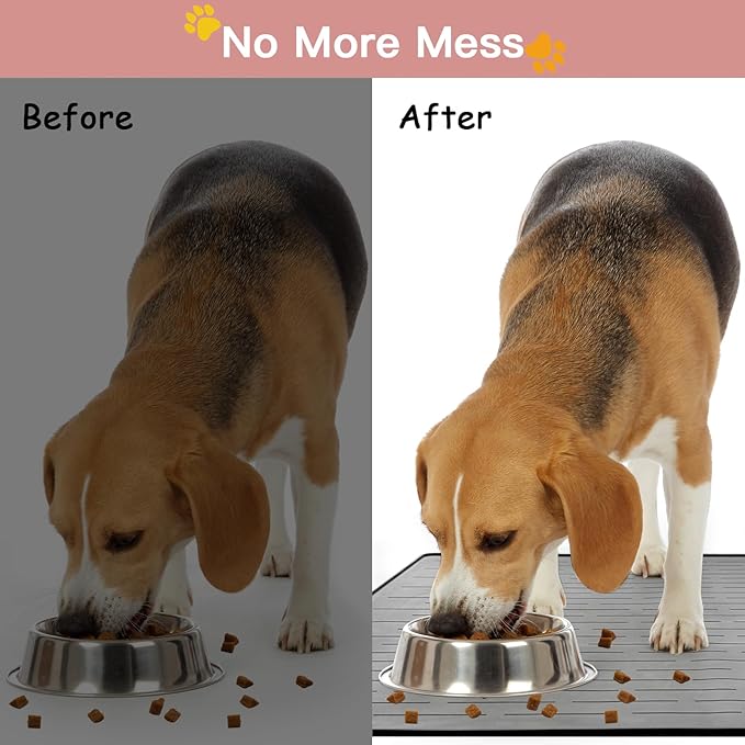 Largest Dog Food Mat, 39.5"x29.5" Silicone Dog and Cat Mat - Image 5