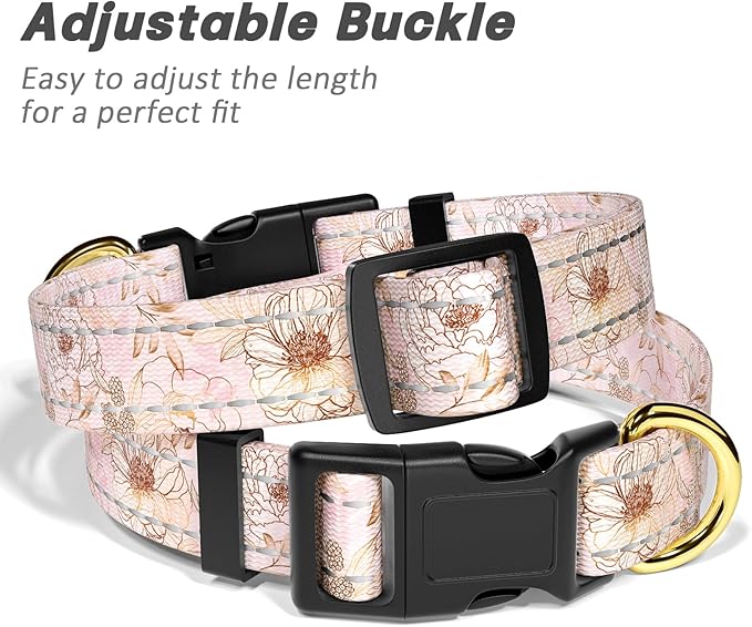 Reflective Dog Collar for Extra Small Dogs, Cute Flower Theme Adjustable - Image 6