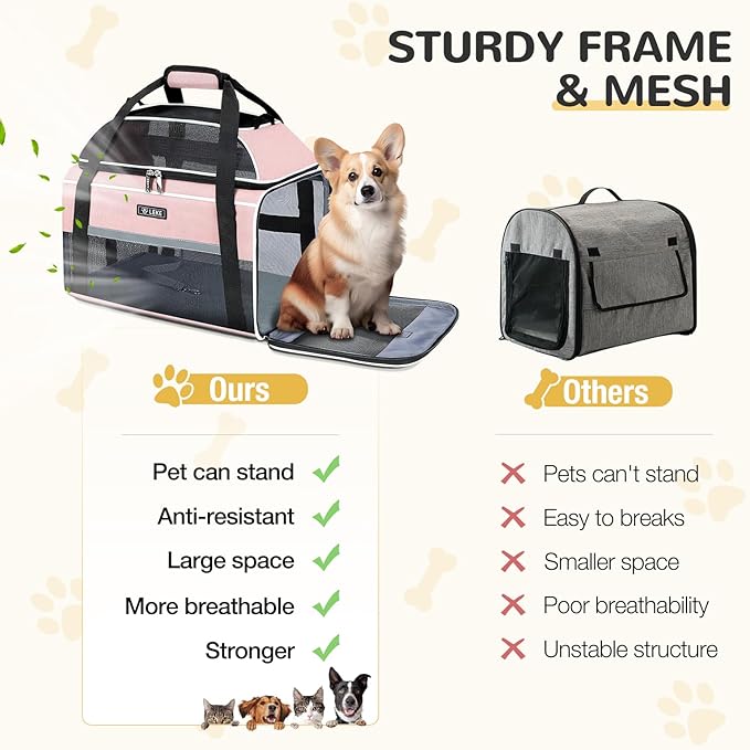 Lekereise Top-Expandable Pet Carrier 18x11x11Inch Delta American United Airline - Image 8