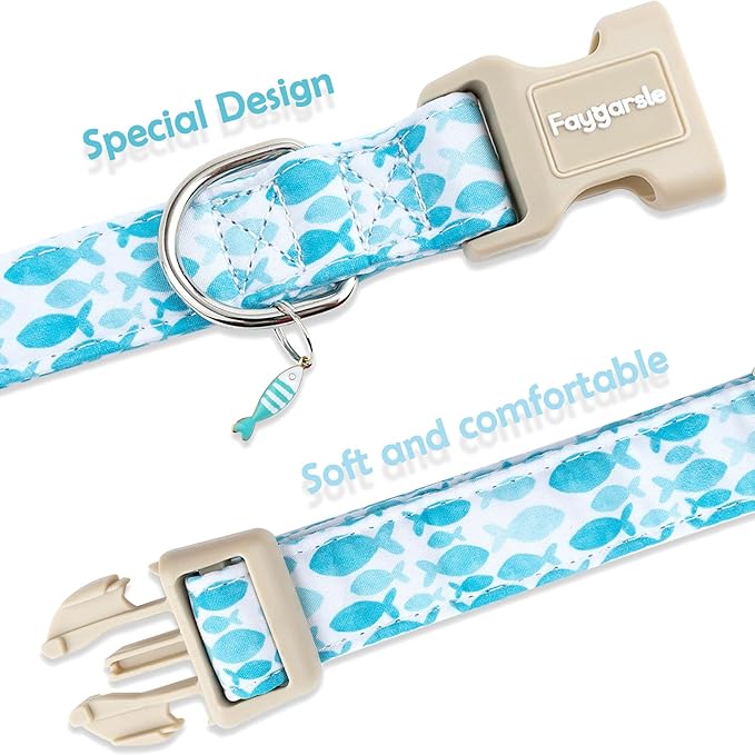 Faygarsle Fish Pattern Dog Collar, Adjustable - Image 5