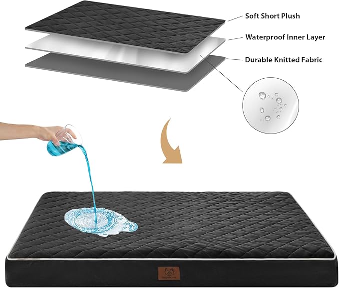 WNPETHOME Orthopedic Dog Bed Medium Size Dog, Waterproof Medium Dogs Bed - Image 5