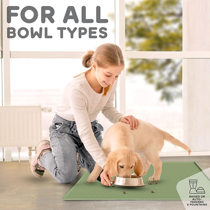 Dog Food Mat - 28x18 Raised Edges Dogs Mat - Image 6