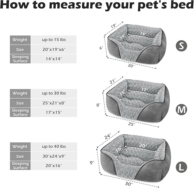 INVENHO Medium Dog Bed Rectangle Washable Orthopedic Soft Calming Sleeping - Image 3