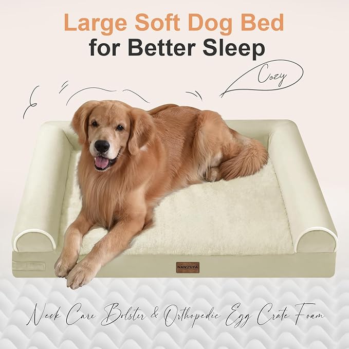 Large Dog Bed Orthopedic Washable: Beds Bolster XL Bed Big XLarge Dogs Egg - Image 2