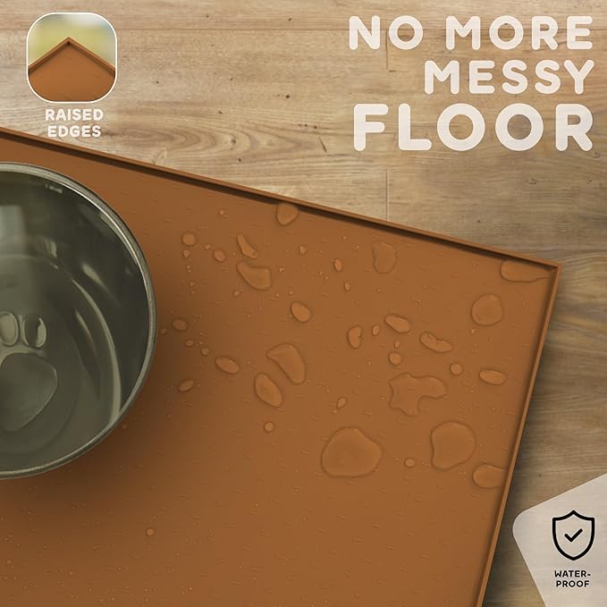 Dog Food Mat - 28x18 Raised Edges Dogs Mat - Image 5