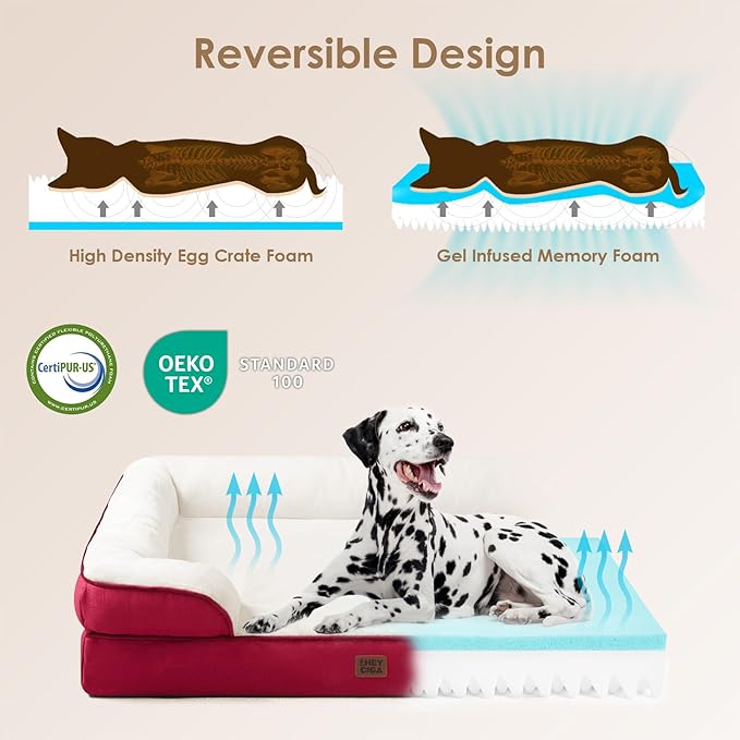 EHEYCIGA Orthopedic Dog Beds for Extra Large Dogs, Waterproof Memory Foam XXL - Image 4