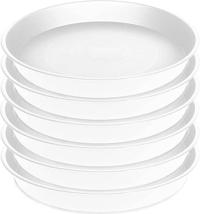 6 Pack of 8 inch Plant Saucer, Heavy Duty Plastic Plant Drip Trays 8" Round - Image 8