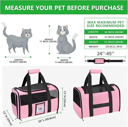 20" Large Cat Carrier Soft Sided - Image 2