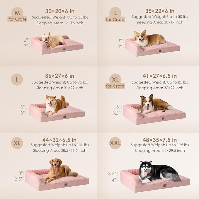 EHEYCIGA Memory Foam Dog Bed Large Size Dogs, Orthopedic Dog Bed Large - Image 2
